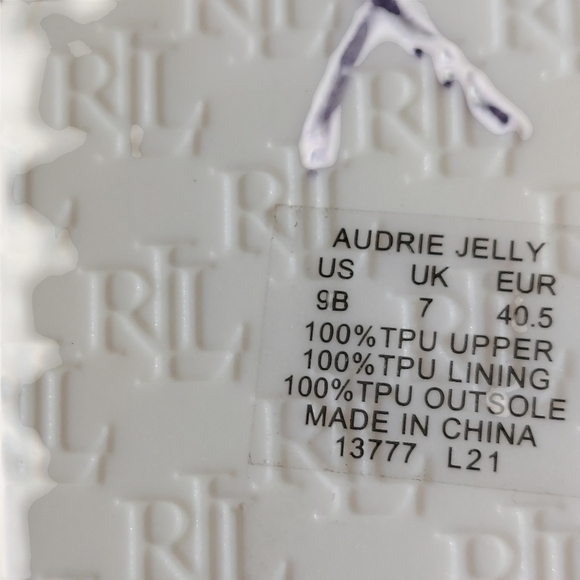 Ralph Lauren Audrie Floral Logo Front Jelly Sandals - Picture 14 of 16